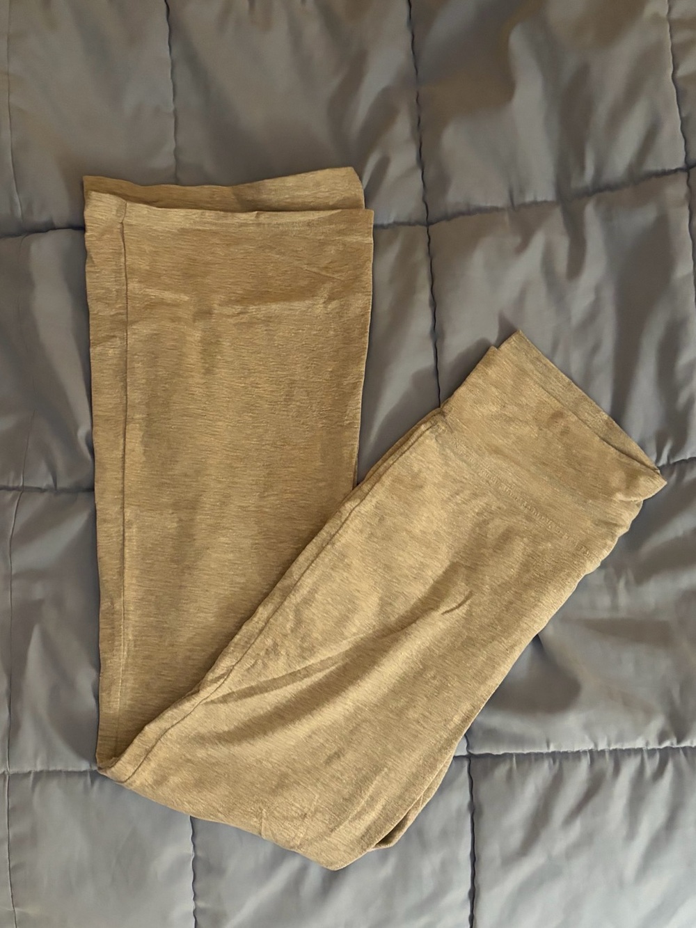 Fold-over Grey Flare Yoga Pants